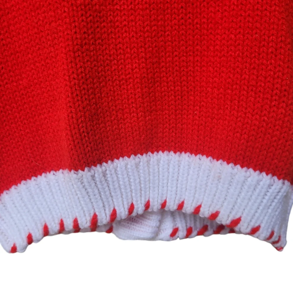 Pride N Joy Vintage Christmas Cardigan Sweater Red Size 18 Months